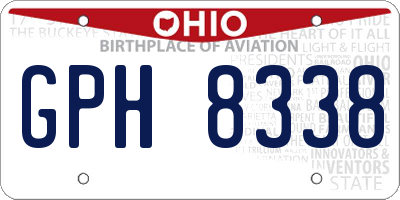 OH license plate GPH8338