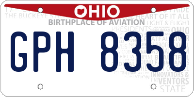 OH license plate GPH8358