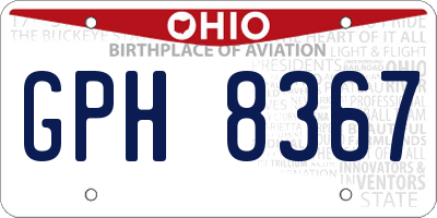 OH license plate GPH8367