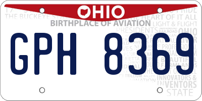 OH license plate GPH8369