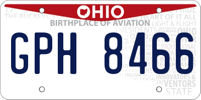 OH license plate GPH8466