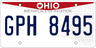 OH license plate GPH8495