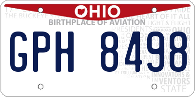 OH license plate GPH8498