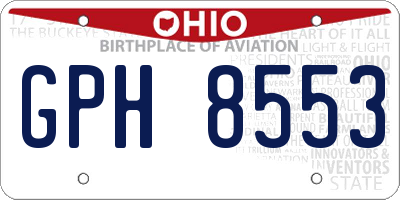 OH license plate GPH8553