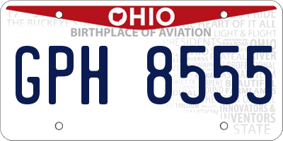 OH license plate GPH8555