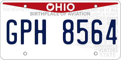OH license plate GPH8564