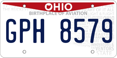 OH license plate GPH8579