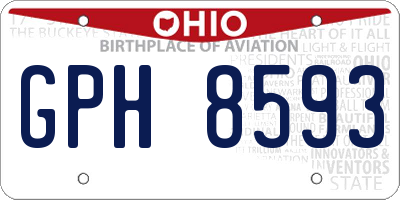 OH license plate GPH8593