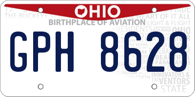 OH license plate GPH8628
