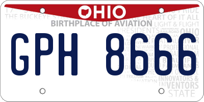 OH license plate GPH8666