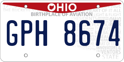 OH license plate GPH8674