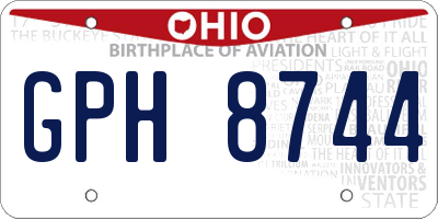 OH license plate GPH8744