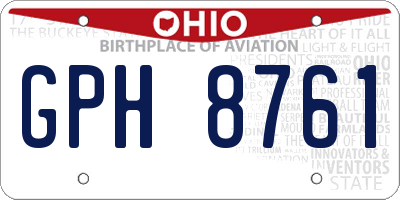 OH license plate GPH8761
