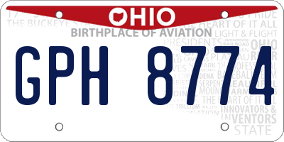 OH license plate GPH8774