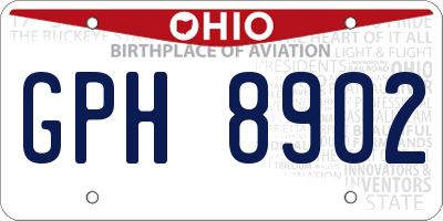 OH license plate GPH8902