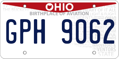 OH license plate GPH9062