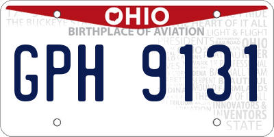 OH license plate GPH9131