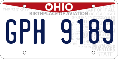 OH license plate GPH9189