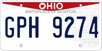 OH license plate GPH9274