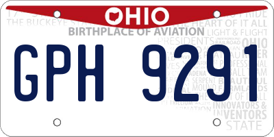 OH license plate GPH9291