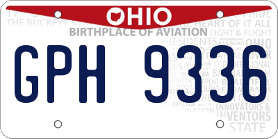OH license plate GPH9336