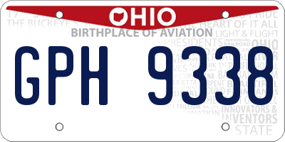 OH license plate GPH9338