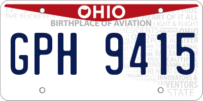 OH license plate GPH9415