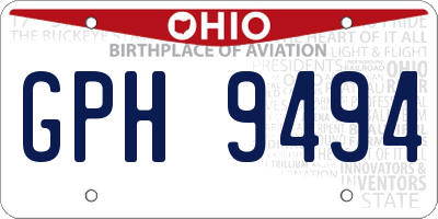 OH license plate GPH9494