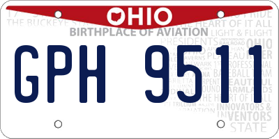 OH license plate GPH9511