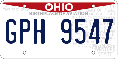 OH license plate GPH9547