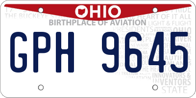 OH license plate GPH9645