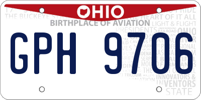 OH license plate GPH9706