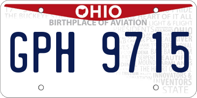 OH license plate GPH9715