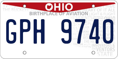 OH license plate GPH9740