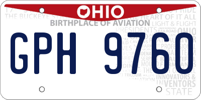 OH license plate GPH9760