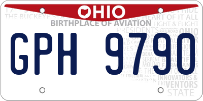 OH license plate GPH9790