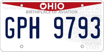 OH license plate GPH9793