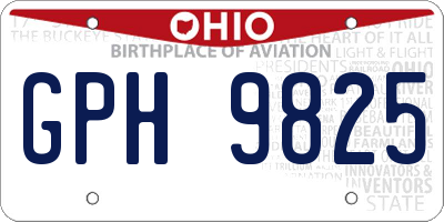 OH license plate GPH9825