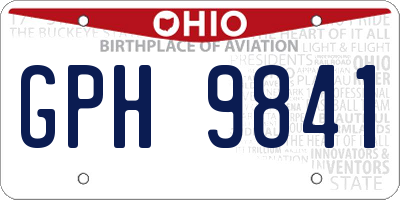 OH license plate GPH9841