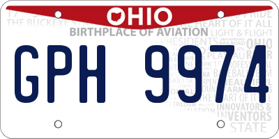 OH license plate GPH9974
