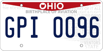 OH license plate GPI0096