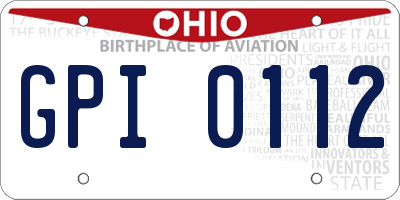OH license plate GPI0112