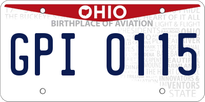 OH license plate GPI0115