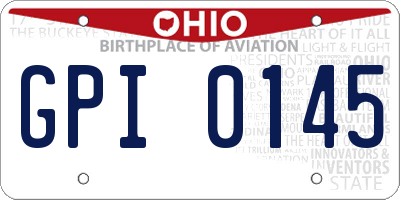 OH license plate GPI0145