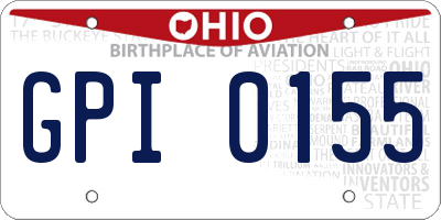 OH license plate GPI0155