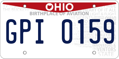 OH license plate GPI0159