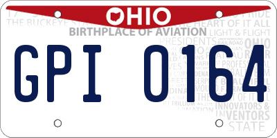 OH license plate GPI0164