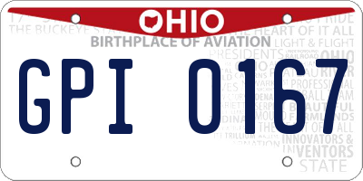 OH license plate GPI0167