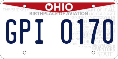 OH license plate GPI0170