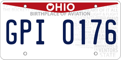 OH license plate GPI0176